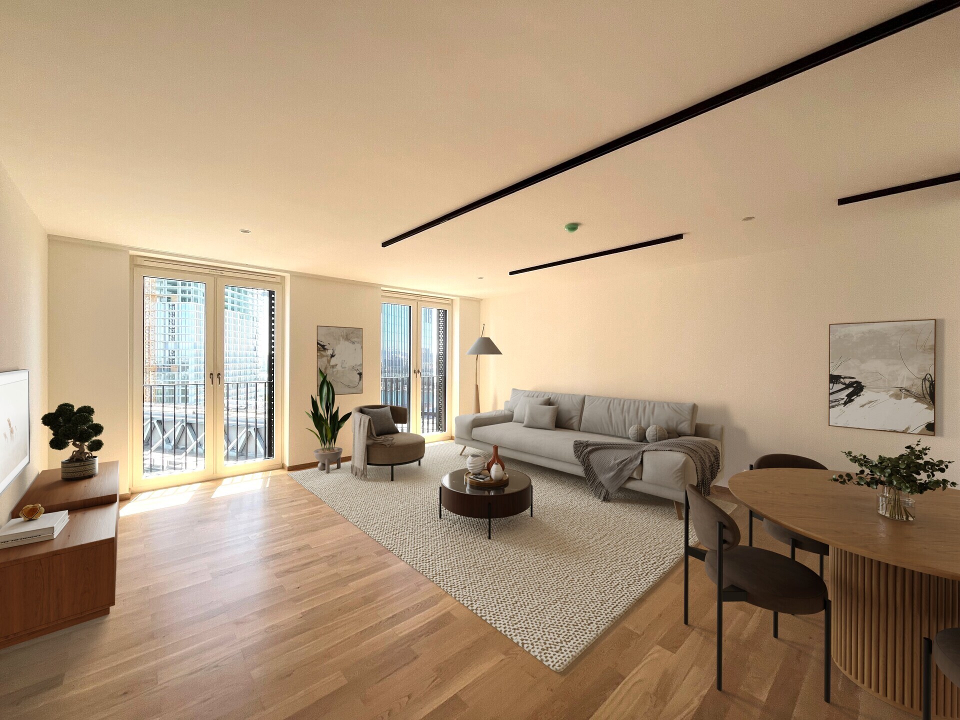 3-Zimmer-Erdgeschoßwohnung mit Terrasse – Erstbezug in den DC Flats - zu mieten in 1220 Wien