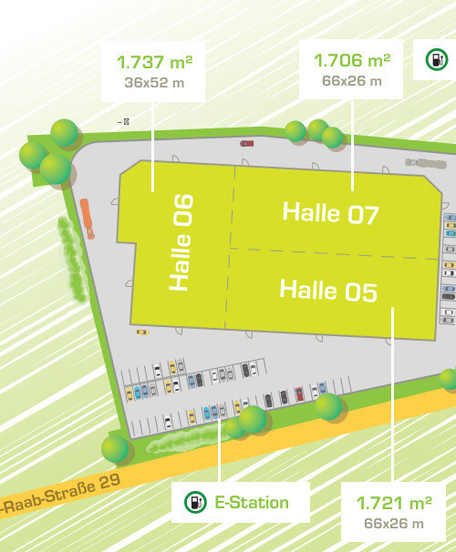 Hochwertige Gewerbehalle zu mieten in 2203 Großebersdorf