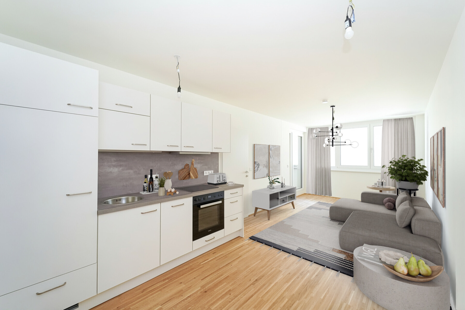 Drei-Zimmer-Dachgeschoßwohnung mit Terrasse- Erstbezug - zu mieten in 1020 Wien