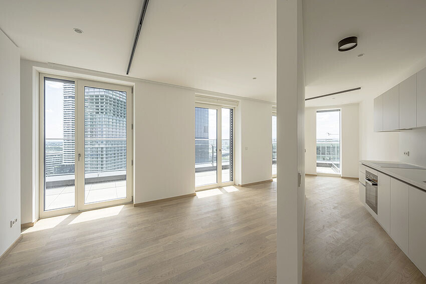 3-Zimmer-Wohnung mit 2 Bädern – Erstbezug in den DC Flats - zu mieten in 1220 Wien
